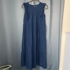 xxs madewell dark blue maxi dress